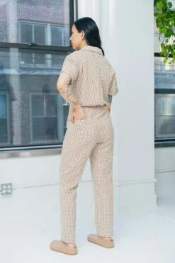 RUJUTA SHETHRay Jumpsuit - Tawny Chex -AGOLDE Store Ray Jumpsuit Tawny Chex 20230505053445 1