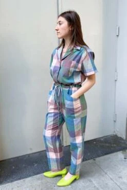 RUJUTA SHETHRay Jumpsuit - Watercolor Chex -AGOLDE Store Ray Jumpsuit Watercolor Chex 20230524085635