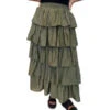 LolaRen Tiered Midi Skirt - Olive