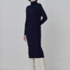 PureCashmere NYCRib Turtleneck Maxi Dress - Navy -AGOLDE Store Rib Turtleneck Maxi Dress Navy 20230925213852