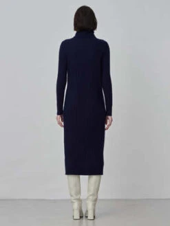 PureCashmere NYCRib Turtleneck Maxi Dress - Navy -AGOLDE Store Rib Turtleneck Maxi Dress Navy 20230925213853 2