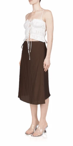Ciao LuciaRicarda Wrap Skirt - Driftwood -AGOLDE Store Ricarda Wrap Skirt 20230428025448 2