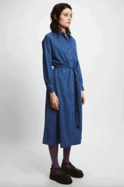 Rita RowHolli Dress - Denim -AGOLDE Store Rita Row Holli Dress Denim 20231030083859