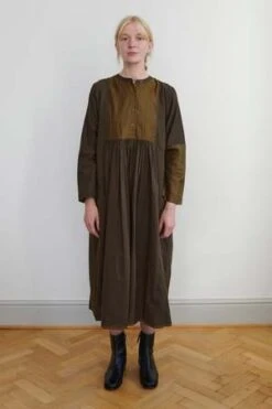 Tidy Street General StoreRunaway Bicycle Panelled Dress - Brown