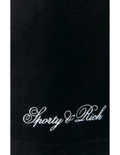 Sporty & RichCursive Shorts - Black -AGOLDE Store SPORTY RICH Black Cursive shorts 20230823075512 1