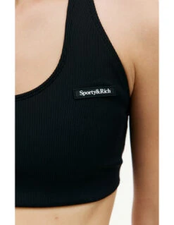 Sporty & RichRibbed Sport Bra - Black -AGOLDE Store SPORTY RICH Black Ribbed Sport Bra 20230707065118