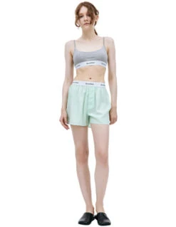 Sporty & Richcotton Serif Bra - Grey