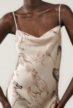 Silk LaundryStraight Neck Dress - Wild Horses -AGOLDE Store STRAIGHT NECK DRESS WILD HORSES 20231011071927