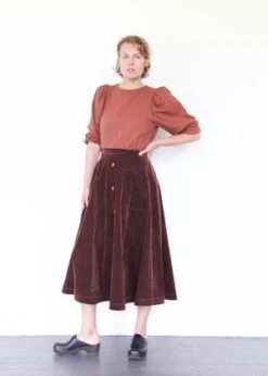 Atelier DelphineSaki Skirt - Aubergine -AGOLDE Store Saki Skirt Aubergine 20230824010603 1