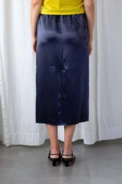 TibiSatin Slip Skirt - Dark Navy -AGOLDE Store Satin Slip Skirt 20230515234152 1