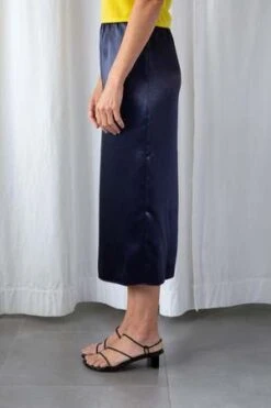 TibiSatin Slip Skirt - Dark Navy -AGOLDE Store Satin Slip Skirt 20230515234152