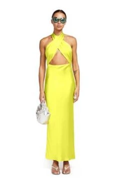 OTHERSatin Yabba Dress - Valley Green -AGOLDE Store Satin Yabba Dress in Valley Green 20231025224443 3