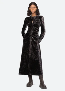 Sea New YorkDelphine Stretch Velvet Cutout Dress - Multi -AGOLDE Store Sea NY Delphine Stretch Velvet Cutout Dress Multi 20230925182253