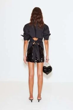 EMBELLISHMENTSequin Dizzy Skirt - Black -AGOLDE Store Sequin Dizzy Skirt in Black 20231026172700 2