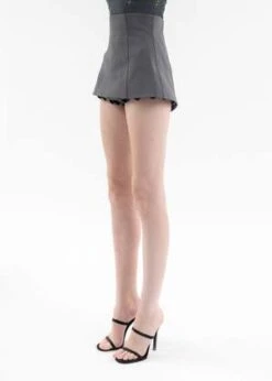 Shushu/TongMini Culotte Skirt - Grey -AGOLDE Store Shushu Tong Mini Culotte Skort Grey 20221119132355 2