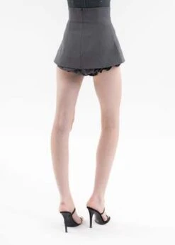 Shushu/TongMini Culotte Skirt - Grey -AGOLDE Store Shushu Tong Mini Culotte Skort Grey 20221119132356