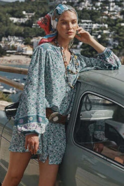 SPELL & THE GYPSY COLLECTIVESienna Tunic Dress - Jade -AGOLDE Store Sienna Tunic Dress 20231018024155 2
