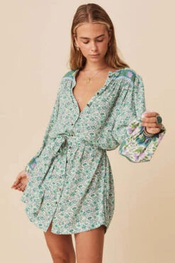 SPELL & THE GYPSY COLLECTIVESienna Tunic Dress - Jade -AGOLDE Store Sienna Tunic Dress 20231018024156