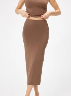 Sophie RuePalma Midi Skirt - Brown
