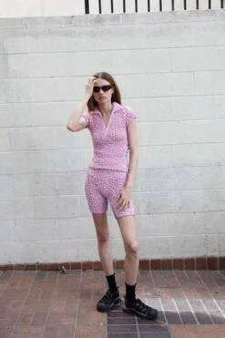 KkCoSplit Popcorn Cycle Short - Blush/Berry -AGOLDE Store Split Popcorn Cycle Short in Blush Berry 20230509183523