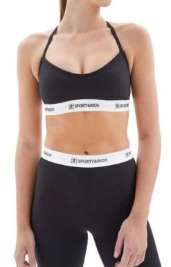 Sporty & Rich80S Runner Sports Bralette - Black/Black