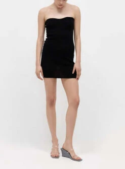 St. AgniCurve Knit Mini Dress - Black -AGOLDE Store St Agni Curve Knit Mini Dress Black 20230725212338