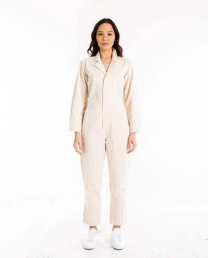 Alex MillStandard Jumpsuit - Herringbone Ecru 3 Alex MillStandard Jumpsuit - Herringbone Ecru
