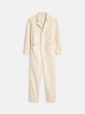Concrete + WaterConcrete + Water Standard Zip Herringbone Jumpsuit - Ecru 8 Concrete + WaterConcrete + Water Standard Zip Herringbone Jumpsuit - Ecru - Image 6