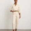 Concrete + WaterConcrete + Water Standard Zip Herringbone Jumpsuit - Ecru