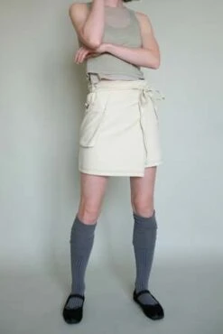 JOWA.JOWA Stitch Wrap Skirt