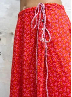 Sula Clothing LTD.Paneled Skirt - Cambric Print/Red Flower -AGOLDE Store Sula Clothing LTD Paneled Skirt Cambric Print Red Flower 20230809000539
