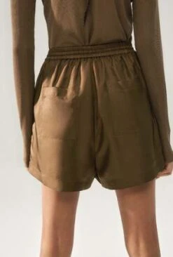 Silk LaundryTwill Slouch Shorts - Dark Earth -AGOLDE Store TWILL SLOUCH SHORTS DARK EARTH 20230614065852 2