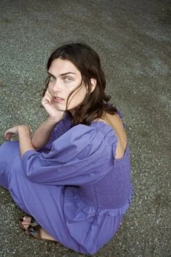 Sea New YorkTabitha Smocked Dress - Grape -AGOLDE Store Tabitha Smocked Dress in Grape 20200622023234 1