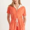 Marine LayerTerry Out Romper - Hot Coral -AGOLDE Store Terry Out Romper in Hot Coral 20230712214109