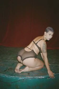 The EndCircular Barbell Bralette - Black Mesh -AGOLDE Store The End Circular Barbell Bralette Black Mesh 20221206191117