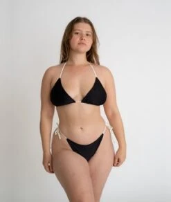The Saltwater CollectiveTriangle Bottom - Black/Ivory