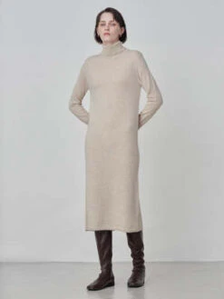 PureCashmere NYCTurtleneck Maxi Dress - Oatmeal -AGOLDE Store Turtleneck Maxi Dress Oatmeal 20230925214131