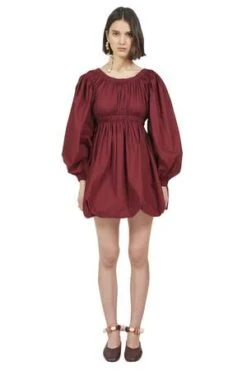 Ulla JohnsonMartine Dress - Bordeaux -AGOLDE Store Ulla Johnson Martine Dress Bordeaux 20220904065426 2