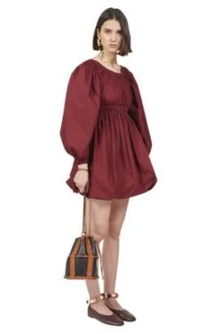 Ulla JohnsonMartine Dress - Bordeaux -AGOLDE Store Ulla Johnson Martine Dress Bordeaux 20220904065427