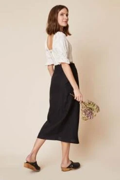 Whimsy + RowWhimsy + Row Valentina Skirt - Black Linen -AGOLDE Store Valentina Skirt in Black Linen 20221103043510