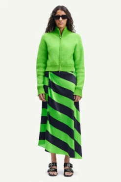 SAMSØE SAMSØE Samsøe & SamsøeViktoria Bias Skirt - Green Stripe -AGOLDE Store Viktoria Bias Skirt 20230925223455 1
