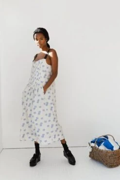 Caron CallahanVirginia Silk Cotton Dress - Shibori -AGOLDE Store Virginia Dress Shibori Silk Cotton 20210418194303 2