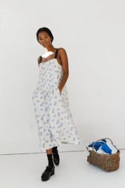 Caron CallahanVirginia Silk Cotton Dress - Shibori -AGOLDE Store Virginia Dress Shibori Silk Cotton 20210418194303