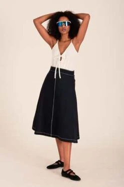 Eliza FaulknerWinnie Skirt - Navy Twill