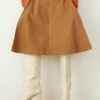 Eliza FaulknerWinnie Skirt - Toffee Brown Twill