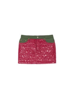 ANDERSSON BELLWomens Quilted Micro Skirt - Pink -AGOLDE Store Women s Pink Quilted Micro Skirt 20221026025420 3