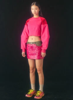 ANDERSSON BELLWomens Quilted Micro Skirt - Pink -AGOLDE Store Women s Pink Quilted Micro Skirt 20221026025421