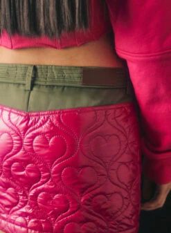 ANDERSSON BELLWomens Quilted Micro Skirt - Pink -AGOLDE Store Women s Pink Quilted Micro Skirt 20221026025421 3