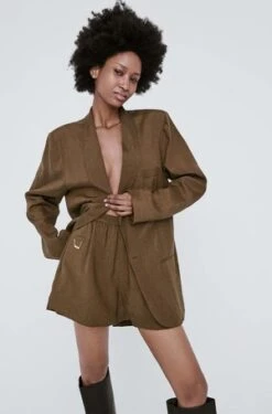 Silk LaundryYak Blend 70s Shorts - Beech -AGOLDE Store YAK BLEND 70S SHORTS BEECH 20220308040614