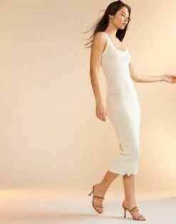 CYNTHIA ROWLEYZia Crochet Knit Dress - White -AGOLDE Store Zia Crochet Knit Dress 20230729225619 2